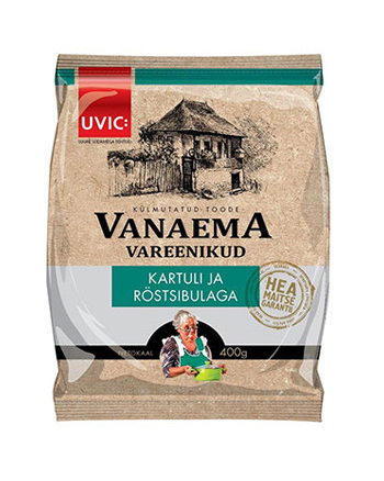 Vanaema varenikud kartuli ja röstsibulaga